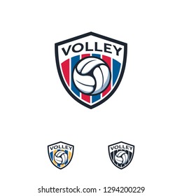 Volleyball Sport logo designs badge vector template, Professional Isolated Sports Badge Logo