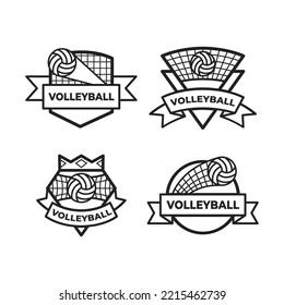 Volleyball Sport Logo Emblem Collection Design