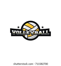 Volleyball sport logo simple team vector