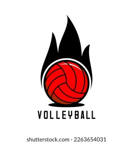 volleyball sport logo vector design