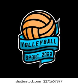 volleyball sport logo vector design	