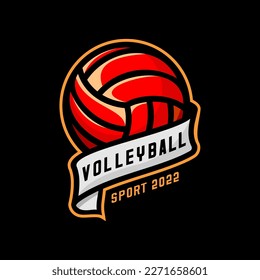 volleyball sport logo vector design	