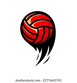 volleyball sport logo vector design	