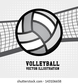 volleyball sport over dotted background vector illustration