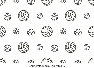Volleyball sport pattern outline