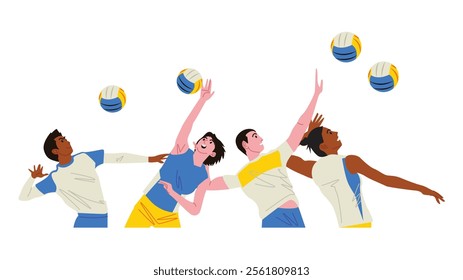 Volleyball is a sport played in teams. The equipment needed in this sport is a net, a ball, and a volleyball court. Whoever has the highest score is the winner.