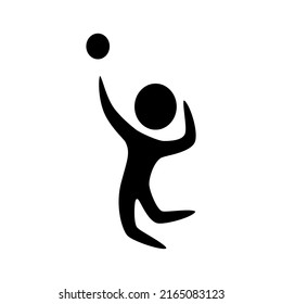 Volleyball sport. Summer sports icons, vector pictograms for web, print and other projects. Sports icons for international sports championships or events.