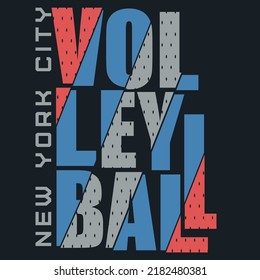 Volleyball Sport T-shirt Design. Sport print. Vector