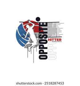 volleyball sport  for t-shirts print.