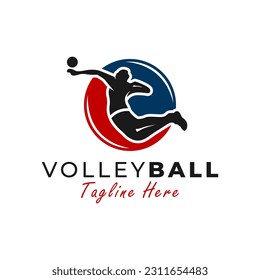 volleyball sport vector illustration logo design