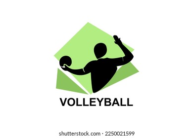 volleyball sport vector line icon. an athlete playing volleyball. sport pictogram, vector illustration.