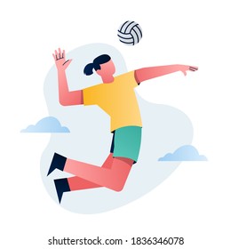 volleyball, sport, woman, Vector Gradient illustration