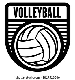 Volleyball sports logo template, vector art graphic. Ideal for volleyball team logo, t-shirt design.