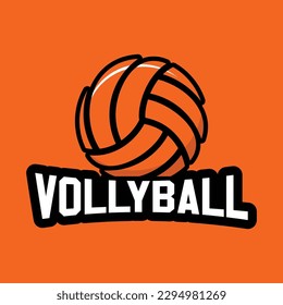 Volleyball sports vector logo design