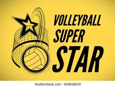 Volleyball super star design