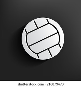 Volleyball symbol on dark background,clean vector