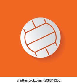 Volleyball symbol,clean vector