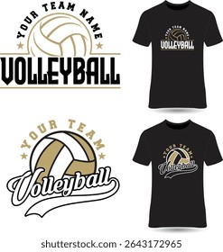 Volleyball T shirt Design Bundle, Vector Volleyball T shirt design, 