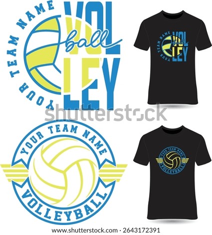 Volleyball T shirt Design Bundle, Vector Volleyball T shirt design, 