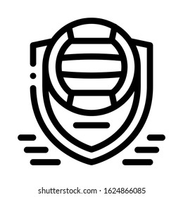 Volleyball Team Emblem Icon Vector. Outline Volleyball Team Emblem Sign. Isolated Contour Symbol Illustration