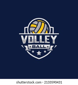 Volleyball Team Emblem Logo Design Vector Stock Vector (Royalty Free ...
