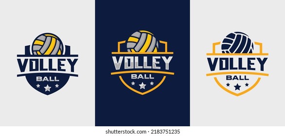 Volleyball team emblem logo design vector illustration - Shutterstock ID 2183751235