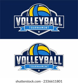 Volleyball-Team-Logo-Design Vektorgrafik