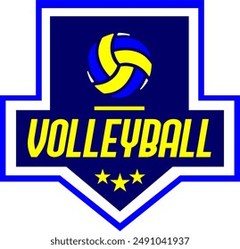 volleyball team emblem logo design vector illustration, simple