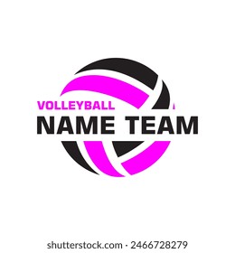 Volleyball team logo design. Girl volleyball team. Woman sport team