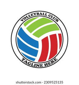 Volleyball team logo vector illustration template design
