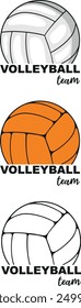 Volleyballmannschaft. Für Design. Vektorgrafik