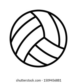 volleyball thin line vector icon