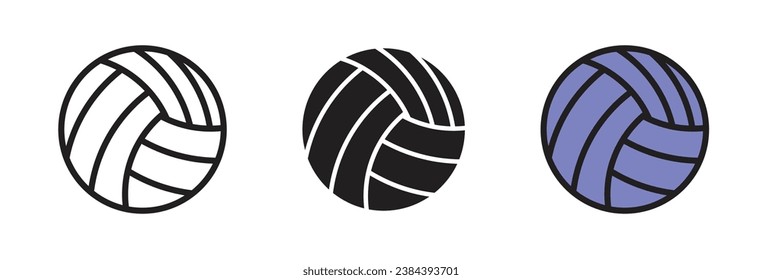 Icono vectorial de línea delgada volleyball