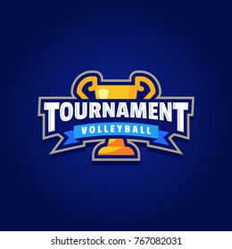 Volleyball Tournament Logo Sport