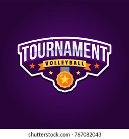 Volleyball Tournament Logo Sport