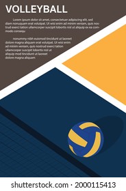 Volleyball tournament poster design. Vector template