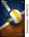 Volleyball Tournament Poster  Template Design Vector Illustration