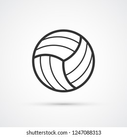 Volleyball trendy flat icon. Vector illustration