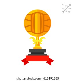 Volleyball trophy cup icon