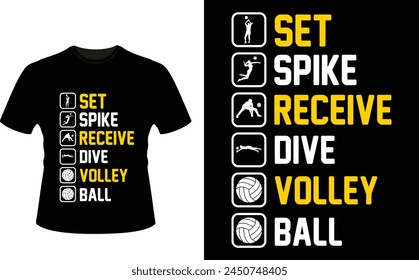 volleyball t-shirt design or volleyball poster design or volleyball shirt design