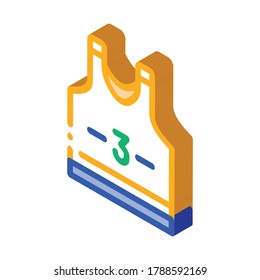 Volleyball T-shirt Icon Vector. Isometric Volleyball T-shirt sign. color isolated symbol illustration