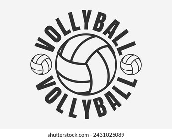 Volleyball Typography Design, Volleyball Lettering Design, Volleyball Passion Typography Art, Volleyball Typeface Logo, Sports Elegance, Typography Badge, Typography Design, illustration