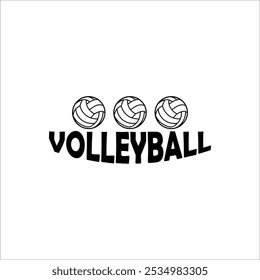 Tipografia de voleibol Logo Design de vôlei logotipo art