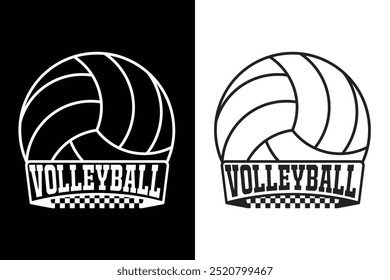 Volleyball Typography, Volleyball Vector, vector, Volleyball Lineart, Volleyball silhouette, Sports silhouette