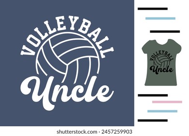 Volleyball uncle t shirt design 