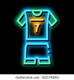 Volleyball Uniform neon light sign vector. Glowing bright icon Volleyball Uniform sign. transparent symbol illustration