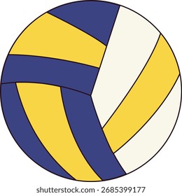 Vector de voleibol, juego de pelota grande, jugando voleibol