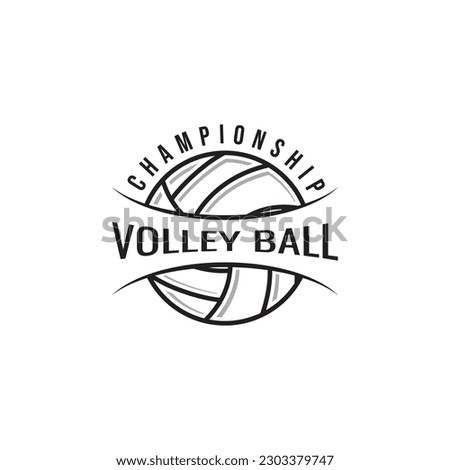 Volleyball Vector Design. Logo for Volleyball Championship or Tournament.