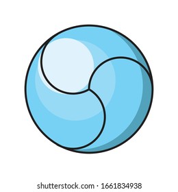volleyball vector flat color icon 
