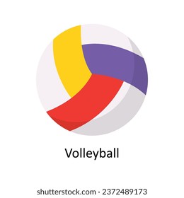 Volleyball vector Flat Icon Design illustration. Symbol on White background EPS 10 File 